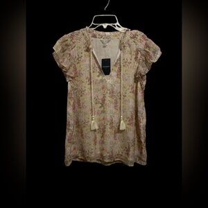 Lucky Brand Floral Peasant Blouse
